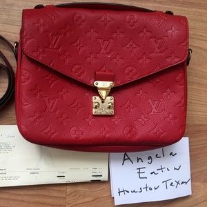 Louis Vuitton Red Pochette Metis BRAND NEW